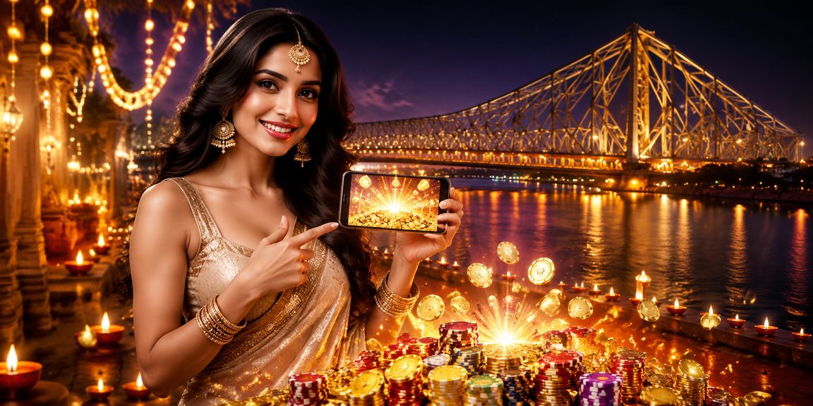 Rummy game app screen during Diwali festival in Kolkata
